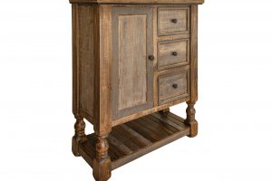 Stone Brown 3 Drawer 1 Door Chest