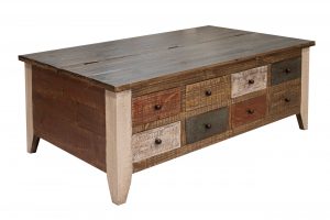 Antique  MC MD 8 Drawers & Lift Top Cocktail Table