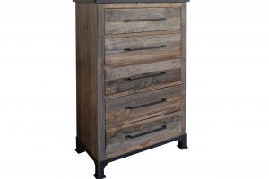 Antique Gray 5 Drawer Chest