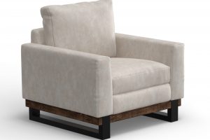 Blackburn Metal & Wood Base, Armchair