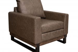 Blackburn Metal & Wood Base, Armchair