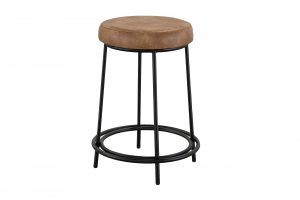Frida Wooden Frame & Metal Base, 30" Stool