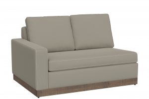 Georgia Wooden Frame & Base, Sectional Left-Arm Loveseat