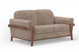 Loft Brown Wooden Frame & Base, Loveseat