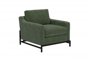 Maison Wooden Frame & Metal Base, Armchair