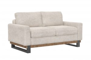 Mita Metal & Wood Base, Loveseat