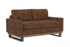Mita Metal & Wood Base, Loveseat