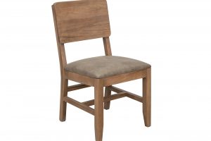Natural Parota Upholstered Seat Wooden Chair