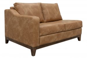 Olivo Wooden Frame & Base, Sectional Left-Arm Loveseat