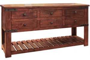 Parota 6 Drawer Sofa Table