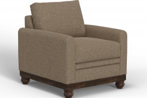 Pueblo Gray Wooden Frame & Base, Armchair