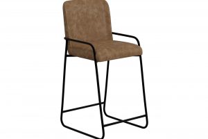 Seating Wooden Frame & Metal Base, 30" Upholstered Barstool