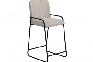 Seating Wooden Frame & Metal Base 30" Upholstered Barstool