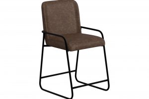 Seating Wooden Frame & Metal Base, 24" Upholstered Counter Stool