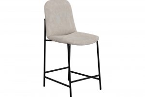 Seating Wooden Frame & Metal Base, 24" Upholstered Counterstool