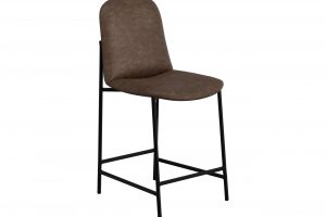 Seating Wooden Frame & Metal Base, 24" Upholstered Counterstool