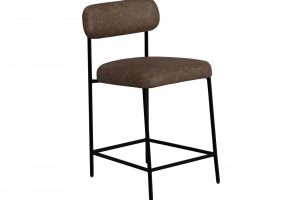 Seating Wooden Frame & Metal Base, 24" Upholstered Counter Stool