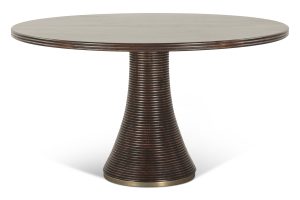Bijou 54" Round Dining Table in Dark Sienna