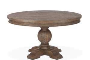 Colonial Plantation 48" Round Dining Table in Weathered Teak