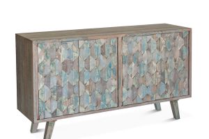 Ibiza 61" Sideboard in Vintage Teal Reclaimed Wood