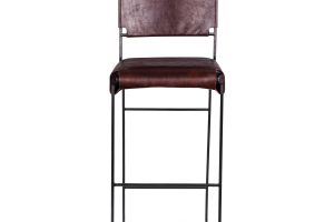 New York 17" Bar Chair in Chocolate Leather