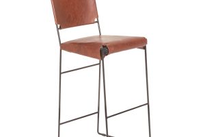 New York 17" Bar Chair in Tobacco Leather