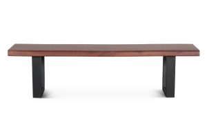 Reed 68" Bench in Light Sequoia with Gunmetal Legs