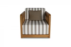 Adelaide Outdoor Accent Chair Brown Stripe