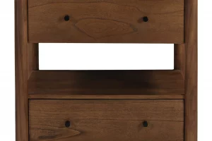 Lottie Charging Nightstand Brown