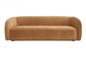 Faye Sofa Tan Faux Mohair