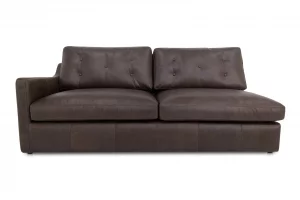 Thurlow Left Arm Facing Sofa Espresso Brown Leather