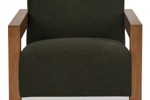 Garnet Lounge Chair Olive Wool Blend