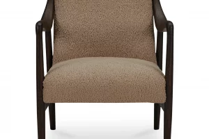 Yates Accent Chair Beige Faux Shearling