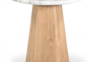 Evelyn Accent Table Ashen Grey Matrix Marble