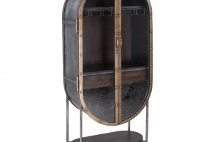 Bowery 34" Tall Oval Bar Cabinet